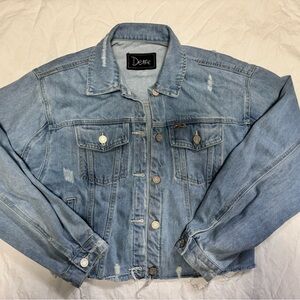 Detre Denim Jacket with Distressed Details size S